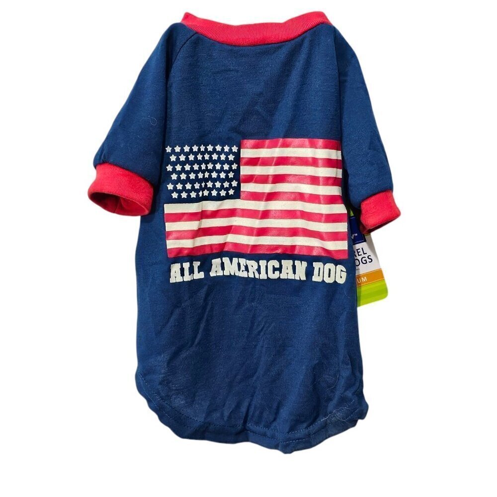 Top Paw New All American Dog Blue And Red Patriotic Apparel Pet T-Shirt